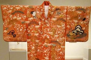 Kimono Yuzen Traditionell Original Orange