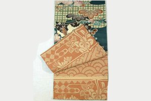 Grün-Brauner Chuya Obi Kimonogürtel.