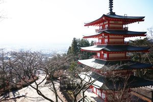 Japanische Winter Szenerie.