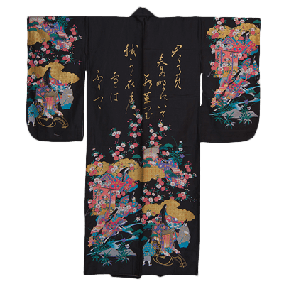 Kimono mit langen Ärmeln Satin Prinzessin