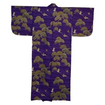 Kimono für Damen Kiefer und Kranich Lila