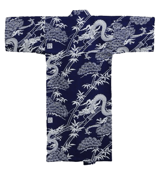 Kinder Kimono Drache Blau